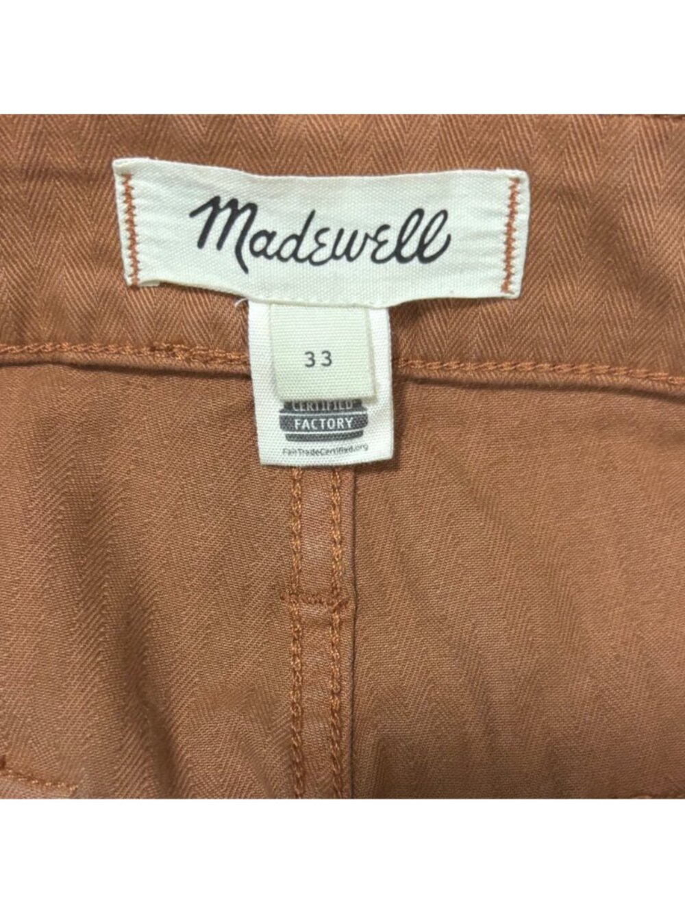 Madewell Men’s Utility Workwear Pants Size 33 Brown Carpenter Relaxed - Picture 5 of 6